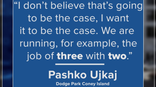 Pashko Ujkaj, owner, Dodge Park Coney Island