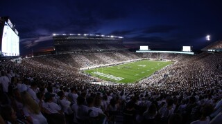 FILE Spartan Stadium W Michigan Michigan St Football Night Stripe