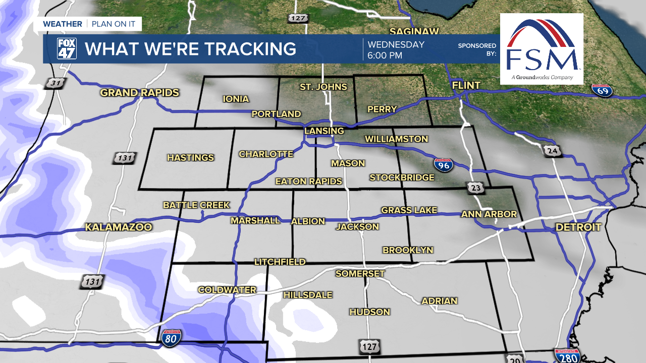 Lake Effect Snow Bands Wednesday Evening