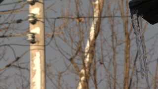 Icicle and Power Pole in Lansing